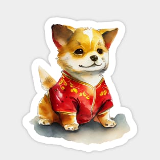 Watercolor Chinese Zodiac Year of the Dog Sticker